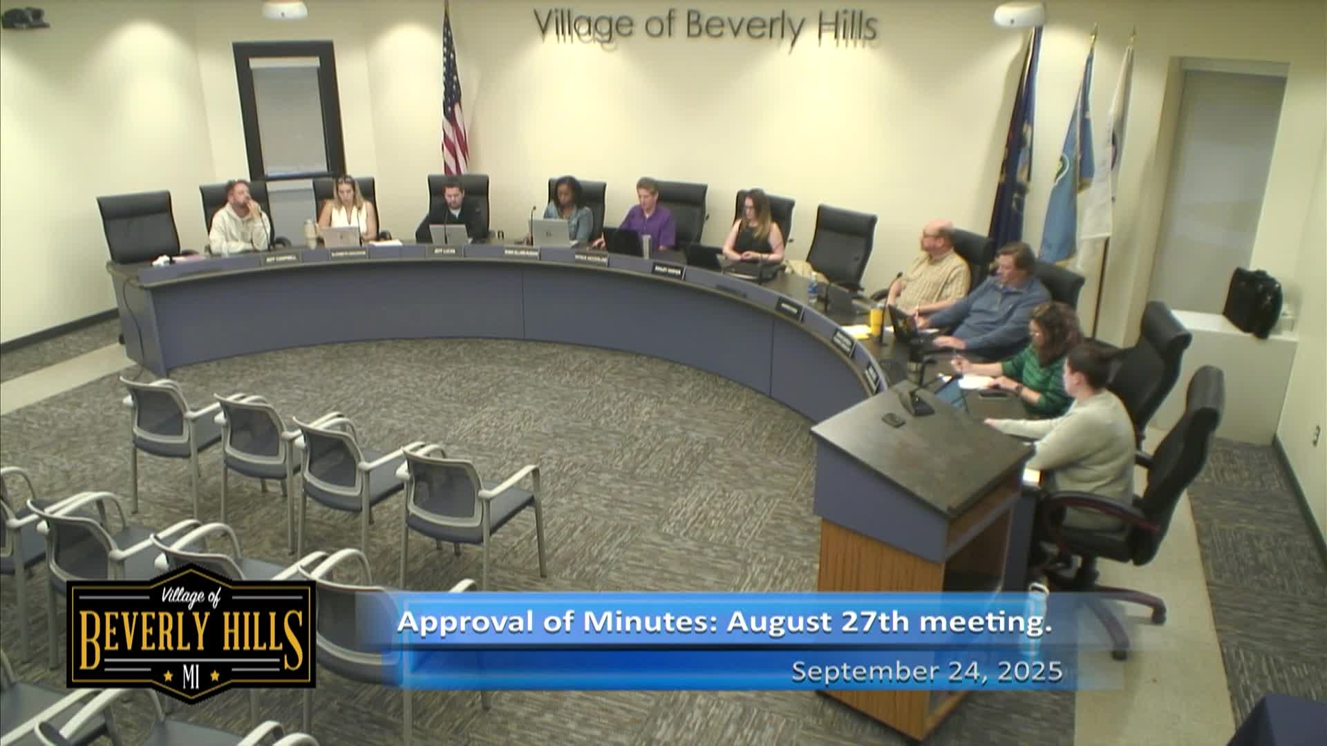 Village of Beverly Hills Planning Commission Meeting on September 24, 2025