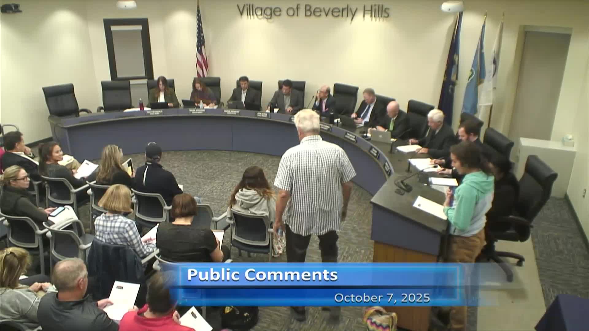 Village of Beverly Hills Council Meeting on October 7, 2025